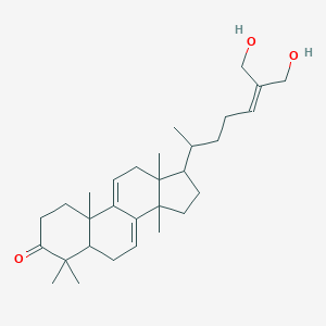 molecular formula C30H46O3 B176659 17-[7-Hydroxy-6-(hydroxymethyl)hept-5-en-2-yl]-4,4,10,13,14-pentamethyl-1,2,5,6,12,15,16,17-octahydrocyclopenta[a]phenanthren-3-one CAS No. 114567-47-4