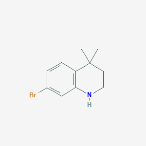 molecular formula C11H14BrN B176673 7-Bromo-4,4-dimethyl-1,2,3,4-tetrahydroquinoline CAS No. 158326-77-3
