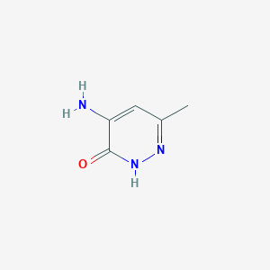 molecular formula C5H7N3O B176678 4-Amino-6-methyl-2H-pyridazin-3-one CAS No. 13925-21-8