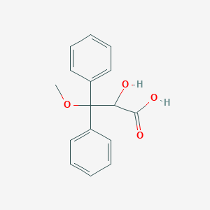 molecular formula C16H16O4 B176704 2-Hydroxy-3-methoxy-3,3-diphenylpropanoic acid CAS No. 178306-51-9