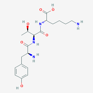molecular formula C19H30N4O6 B176712 L-Tyrosyl-L-threonyl-L-lysine CAS No. 168971-88-8