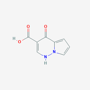 molecular formula C8H6N2O3 B176725 4-Oxo-1,4-dihydropyrrolo[1,2-b]pyridazine-3-carboxylic acid CAS No. 156335-30-7