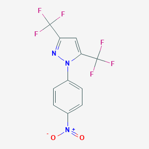 molecular formula C11H5F6N3O2 B176745 1-(4-硝基苯基)-3,5-双(三氟甲基)-1H-吡唑 CAS No. 123066-63-7