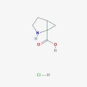 molecular formula C6H10ClNO2 B176746 2-Azabicyclo[3.1.0]hexane-1-carboxylic acid hydrochloride CAS No. 127117-42-4
