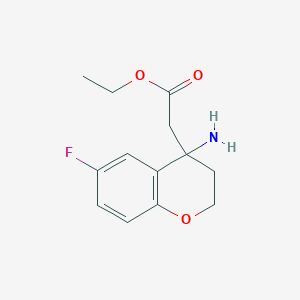 Ethyl 2-(4-amino-6-fluoro-2,3-dihydrochromen-4-yl)acetate