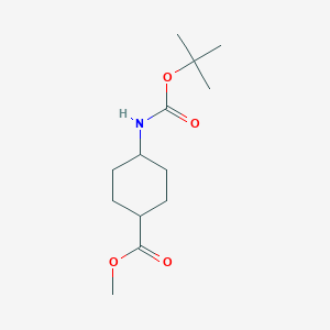 molecular formula C13H23NO4 B176789 Methyl cis-4-(boc-amino)cyclohexanecarboxylate CAS No. 146307-51-9