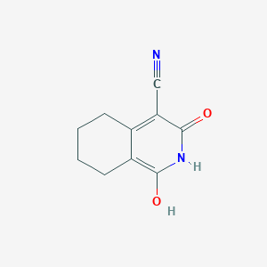 molecular formula C10H10N2O2 B176816 1-Hydroxy-3-oxo-2,3,5,6,7,8-hexahydroisoquinoline-4-carbonitrile CAS No. 52903-71-6