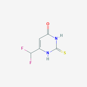molecular formula C5H4F2N2OS B176819 6-(Difluoromethyl)-4-hydroxypyrimidine-2(1H)-thione CAS No. 1204298-76-9
