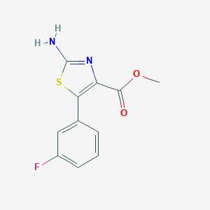molecular formula C11H9FN2O2S B176825 Methyl 2-amino-5-(3-fluorophenyl)-1,3-thiazole-4-carboxylate CAS No. 127918-93-8