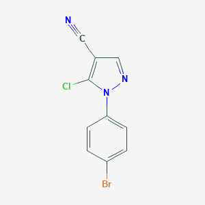 molecular formula C10H5BrClN3 B176828 1-(4-Bromophenyl)-5-chloro-1H-pyrazole-4-carbonitrile CAS No. 102996-37-2