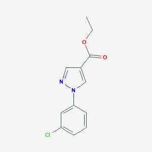 molecular formula C12H11ClN2O2 B176829 Ethyl 1-(3-chlorophenyl)-1H-pyrazole-4-carboxylate CAS No. 110821-32-4