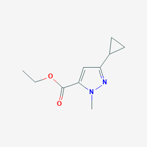 molecular formula C10H14N2O2 B176830 ethyl 3-cyclopropyl-1-methyl-1H-pyrazole-5-carboxylate CAS No. 133261-11-7