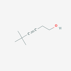 molecular formula C8H14O B176832 5,5-Dimethylhex-3-yn-1-ol CAS No. 105418-43-7