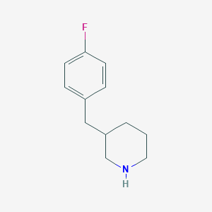 molecular formula C12H16FN B176851 3-(4-Fluorobenzyl)piperidine CAS No. 382637-47-0