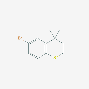 molecular formula C11H13BrS B176867 6-Bromo-4,4-dimethylthiochroman CAS No. 112110-44-8