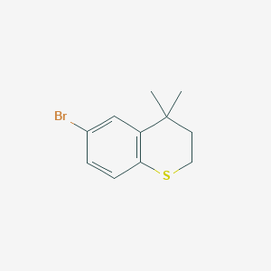 molecular formula C11H13BrS B176867 6-溴-4,4-二甲基硫代色满 CAS No. 112110-44-8