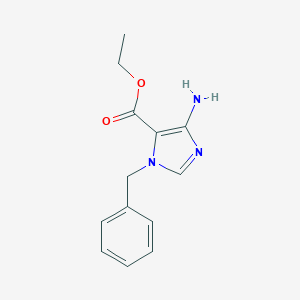 molecular formula C13H15N3O2 B176870 ethyl 4-amino-1-benzyl-1H-imidazole-5-carboxylate CAS No. 169616-29-9