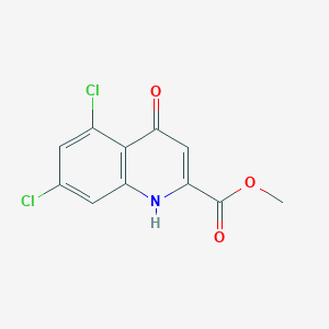 molecular formula C11H7Cl2NO3 B176883 Methyl 5,7-dichloro-4-hydroxyquinoline-2-carboxylate CAS No. 130613-19-3