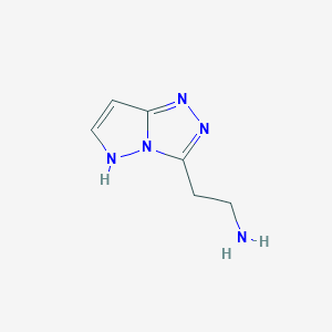 molecular formula C6H9N5 B176884 1h-Pyrazolo[5,1-c]-1,2,4-triazole-3-ethanamine CAS No. 197355-88-7
