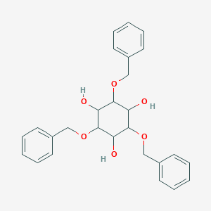 molecular formula C27H30O6 B176929 (1R,2S,3R,4R,5S,6S)-2,4,6-Tris(benzyloxy)cyclohexane-1,3,5-triol CAS No. 114828-08-9