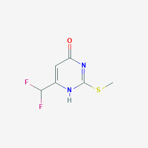 molecular formula C6H6F2N2OS B176936 6-(二氟甲基)-2-(甲硫基)嘧啶-4-醇 CAS No. 1204298-69-0