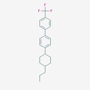 molecular formula C22H25F3 B176937 4-(trans-4-Propylcyclohexyl)-4'-(trifluoromethyl)-1,1'-biphenyl CAS No. 137644-51-0