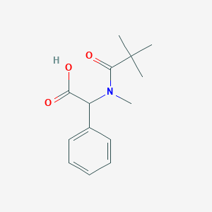 molecular formula C14H19NO3 B176944 [(2,2-Dimethylpropanoyl)(methyl)amino](phenyl)acetic acid CAS No. 195719-43-8
