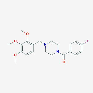 molecular formula C21H25FN2O4 B176969 (4-Fluorophenyl)-[4-[(2,3,4-trimethoxyphenyl)methyl]piperazin-1-yl]methanone CAS No. 6037-59-8