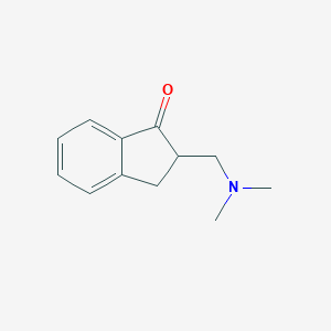 molecular formula C12H15NO B176974 2-[(Dimethylamino)methyl]-2,3-dihydroinden-1-one CAS No. 67153-85-9
