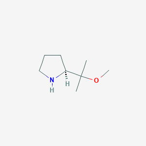 molecular formula C8H17NO B176979 (2S)-2-(2-methoxypropan-2-yl)pyrrolidine CAS No. 118971-00-9