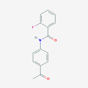 molecular formula C15H12FNO2 B176980 N-(4-acetylphenyl)-2-fluorobenzamide CAS No. 303091-98-7