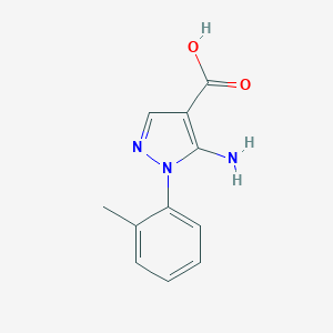molecular formula C11H11N3O2 B176984 5-氨基-1-(2-甲基苯基)-1H-吡唑-4-甲酸 CAS No. 14678-91-2