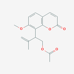 molecular formula C17H18O5 B176986 Isomurralonginol acetate 