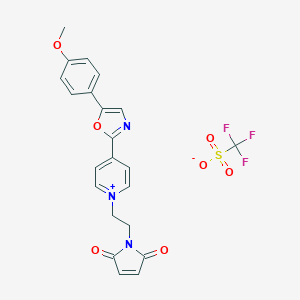 molecular formula C22H18F3N3O7S B176998 1-[2-(马来酰亚胺)乙基]-4-[5-(4-甲氧基苯基)-2-恶唑基]吡啶三氟甲磺酸盐 CAS No. 155862-98-9