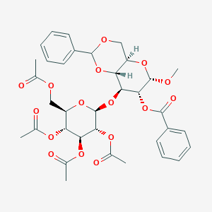 Methyl 3-O-(2,3,4,6-tetra-O-acetyl-B-D-glucopyranosyl)-4,6-O-benzylidene-2-O-benzoyl-A-D-glucopyranoside