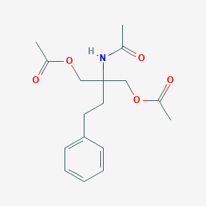 molecular formula C17H23NO5 B177012 Acetamide, N-[1,1-bis[(acetyloxy)methyl]-3-phenylpropyl]- CAS No. 162359-95-7