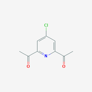 molecular formula C9H8ClNO2 B177014 4-Chloro-2,6-diacetylpyridine CAS No. 195967-10-3