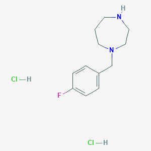 molecular formula C12H19Cl2FN2 B177028 1-(4-Fluorobenzyl)-[1,4]diazepane dihydrochloride CAS No. 199672-23-6