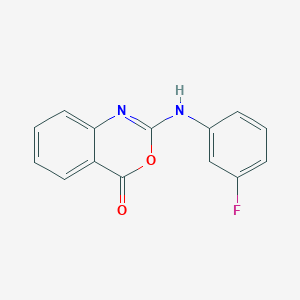 molecular formula C14H9FN2O2 B177029 2-(3-fluoroanilino)-4H-3,1-benzoxazin-4-one CAS No. 184944-79-4