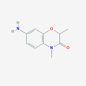 molecular formula C10H12N2O2 B177042 7-Amino-2,4-dimethyl-2H-1,4-benzoxazin-3(4H)-one CAS No. 130137-40-5