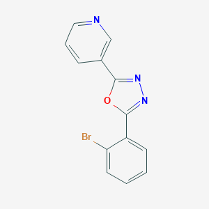 molecular formula C13H8BrN3O B177057 3-[5-(2-Bromophenyl)-1,3,4-oxadiazol-2-yl]pyridine CAS No. 145731-84-6