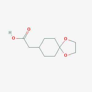 molecular formula C10H16O4 B177103 2-(1,4-Dioxaspiro[4.5]decan-8-yl)acetic acid CAS No. 134136-04-2