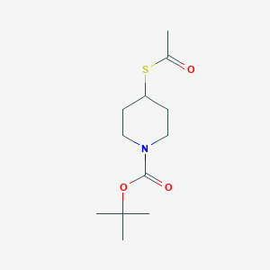 molecular formula C12H21NO3S B177134 tert-Butyl 4-(acetylthio)piperidine-1-carboxylate CAS No. 141699-66-3