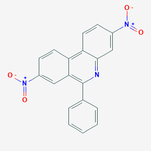 molecular formula C19H11N3O4 B017715 3,8-Dinitro-6-phenylphenanthridine CAS No. 82921-86-6