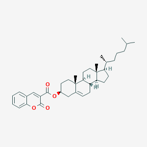 molecular formula C37H50O4 B177159 [(3S,8S,9S,10R,13R,14S,17R)-10,13-Dimethyl-17-[(2R)-6-methylheptan-2-yl]-2,3,4,7,8,9,11,12,14,15,16,17-dodecahydro-1H-cyclopenta[a]phenanthren-3-yl] 2-oxochromene-3-carboxylate CAS No. 196091-78-8