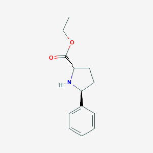 molecular formula C13H17NO2 B177164 (2S,5S)-ethyl 5-phenylpyrrolidine-2-carboxylate CAS No. 166941-66-8