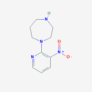 molecular formula C10H14N4O2 B177192 1-(3-Nitropyridin-2-yl)-1,4-diazepane CAS No. 147539-29-5