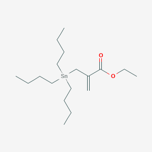 molecular formula C18H36O2Sn B177228 2-Propenoic acid, 2-[(tributylstannyl)methyl]-, ethyl ester CAS No. 108286-71-1
