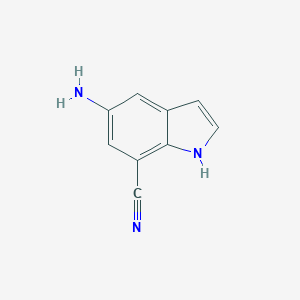 molecular formula C9H7N3 B177285 5-amino-1H-indole-7-carbonitrile CAS No. 196205-12-6