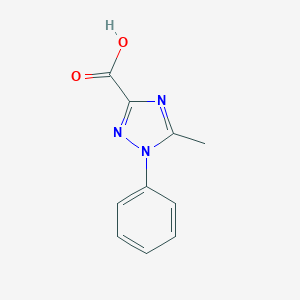 molecular formula C10H9N3O2 B177289 5-methyl-1-phenyl-1H-1,2,4-triazole-3-carboxylic acid CAS No. 1016-57-5
